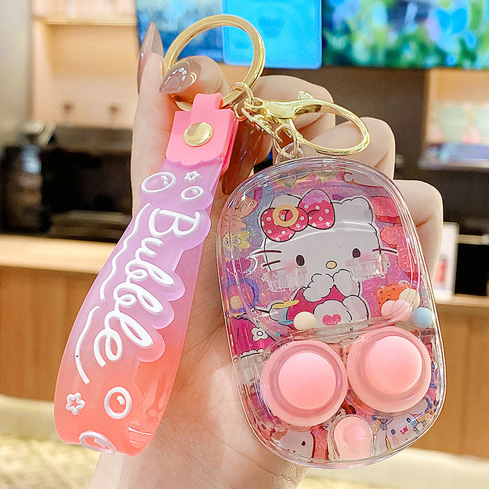 Wholesale Acrylic Double Button Water Dispenser Keychain - Bag Charm Gift