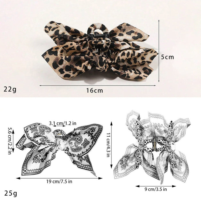 Wholesale Double sided cashew flower grab clip bow shark clip hair accessory