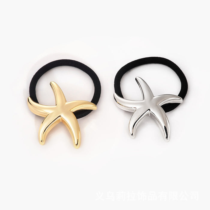 Wholesale Summer starfish shape ponytail hair band minimalist round high quality hair band