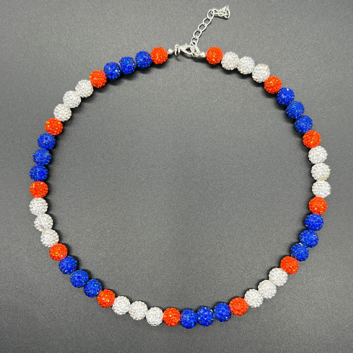 Wholesale Baseball necklace hip hop colorful diamond ball jewelry necklace