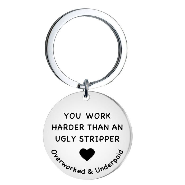 Wholesale Stainless steel keychain engraved gift