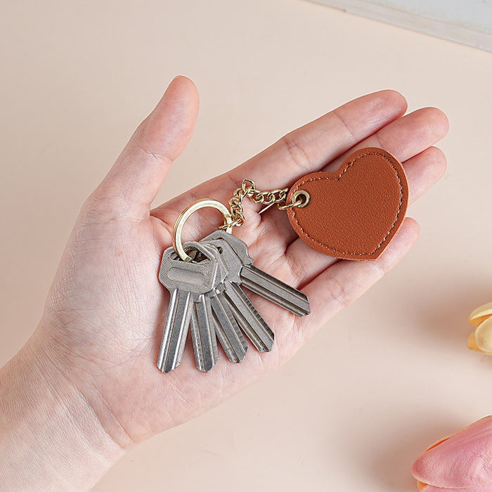Wholesale Jewelry pendant, heart-shaped leather keychain, cute bag keychain