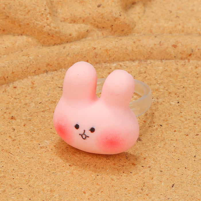 Wholesale Children's Fun Ring Mini Girl Children's Ring Soft Girl Cute Sheep Frog Bear