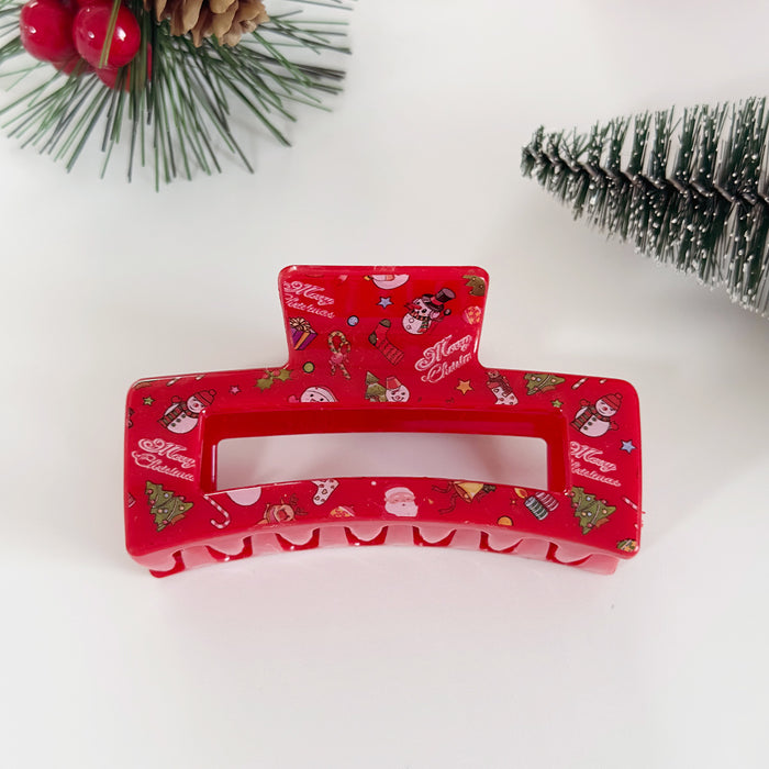 Wholesale Christmas hair clip,  reindeer snowman print,  shark clip,  cartoon hair accessory