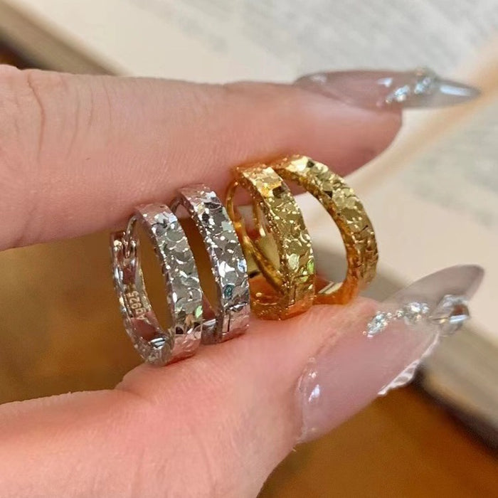 Wholesale Pure silver ear buckle, light luxury, niche, simple, high-end, exquisite earrings with ear loops