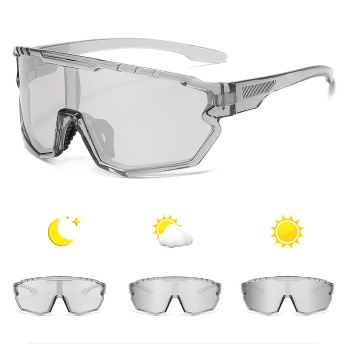 Wholesale outdoor cycling sunglasses men's colorful color-changing glasses men's sports sunglasses women's cycling glasses