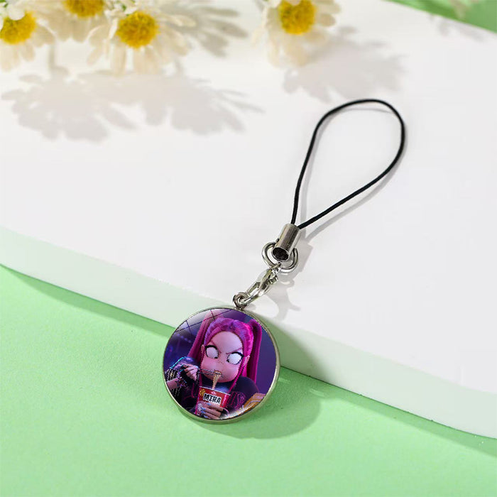 Wholesale K-pop anime crystal phone charm Keychains