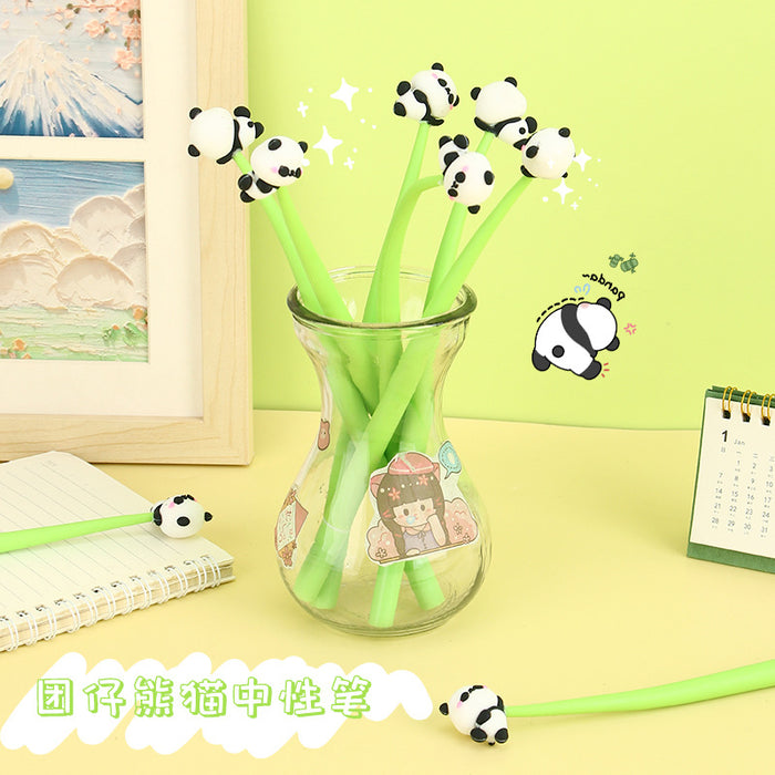 Wholesale Soft Plastic Gel Pens Cute Cartoon Panda Design for Student Everyday Use