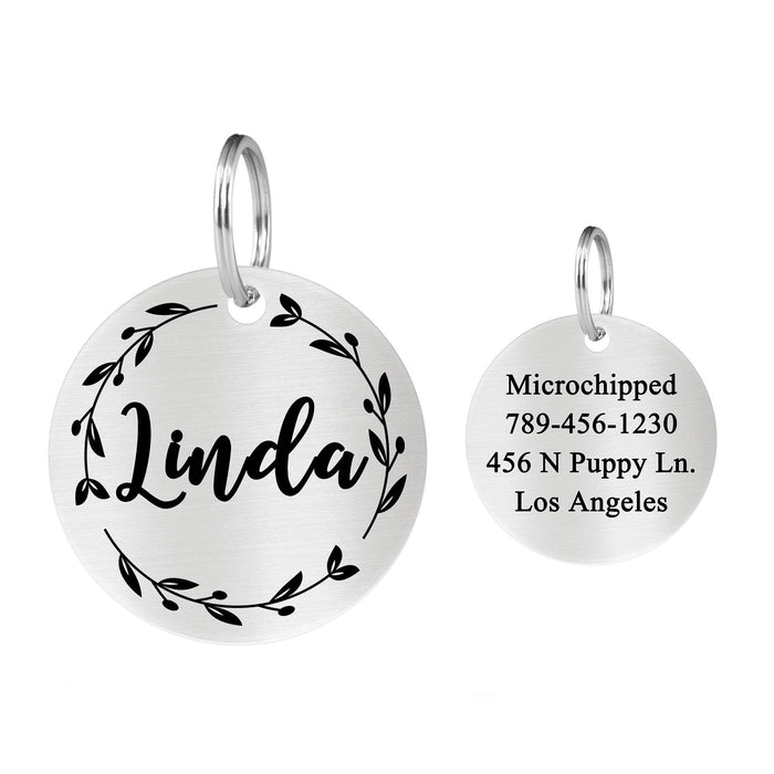 Wholesale Stainless steel pet tag electroplating, laser marking, engraving, cat and dog tag
