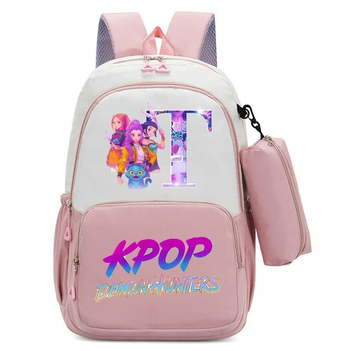 Wholesale Alphabet Cartoon Print Two-Piece Backpack Set for Primary and Middle School Students