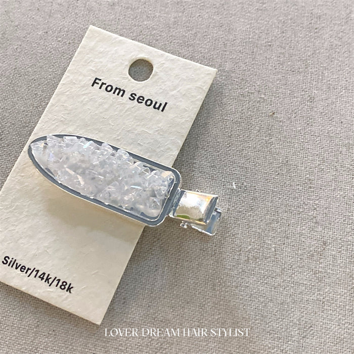 Wholesale  color solid color broken diamond hair clip sweet fashion seamless clip bangs hair accessories