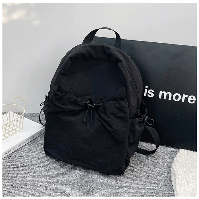 Wholesale Solid color nylon backpack, large capacity, lightweight, casual travel backpack