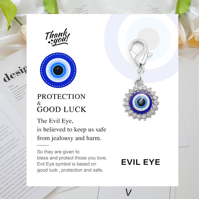 Wholesale PROTECTION GOOD LUCK Diamond-encrusted Evil Eye Keychain