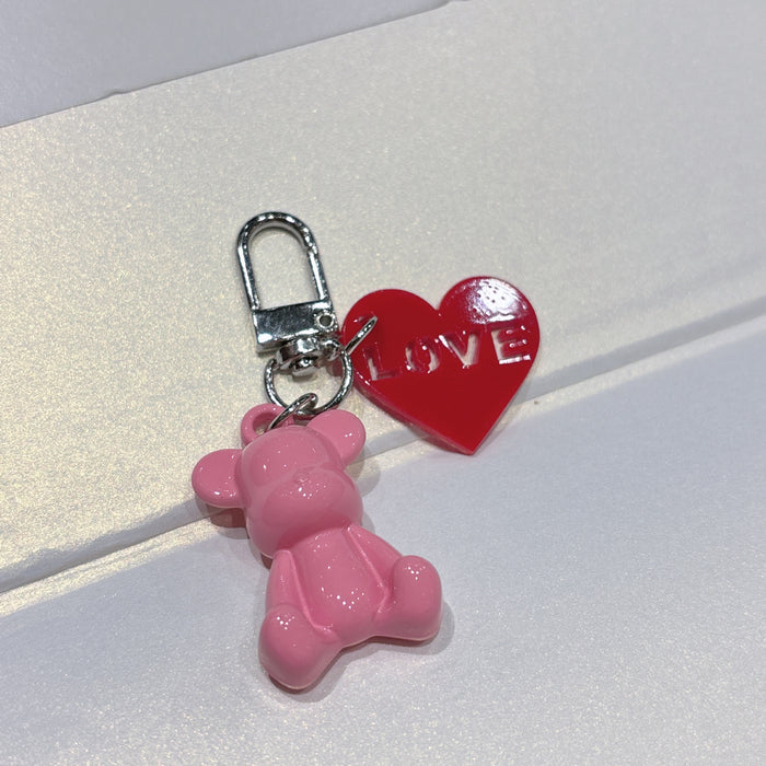 Wholesale Cartoon plated keychain DIY mobile pendant versatile hanging accessory small gift