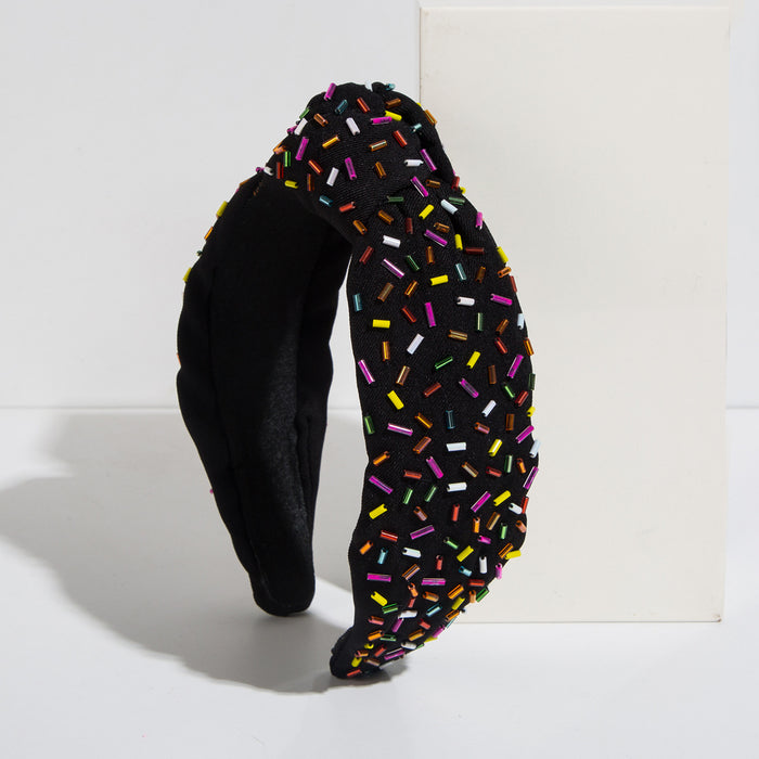 Wholesale Hand-ed glass tube headband with wide band