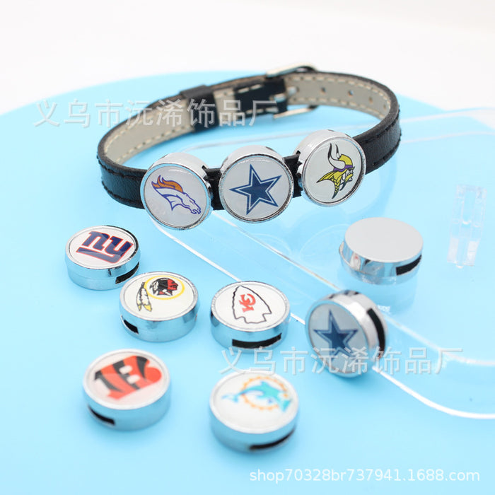 Wholesale Alloy Mask Strap Sports Team DIY Wrist Strap Bracelet Accessories JDC-BT-YuanXi001