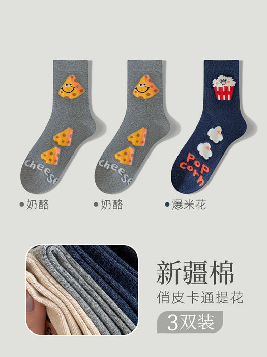 Wholesale Socks, mid tube socks, cotton socks, special cartoon creative socks, anti odor and sweat absorbing versatile socks