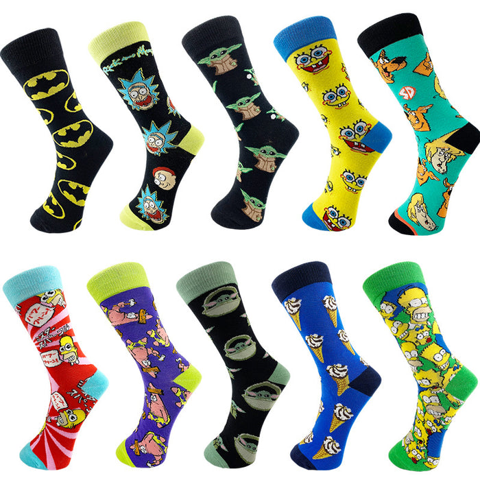 Wholesale Cartoon Letters Men's Mid-tube Socks JDC-SK-YiYan080