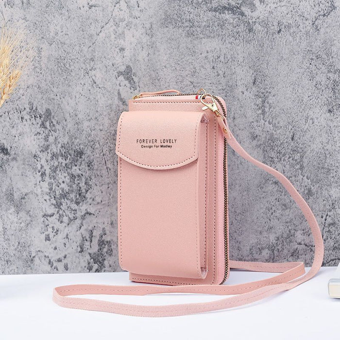 Wholesale Fresh Sweet Printed PU Crossbody Phone Bag Wallet for Women Gift Resale MOQ≥3