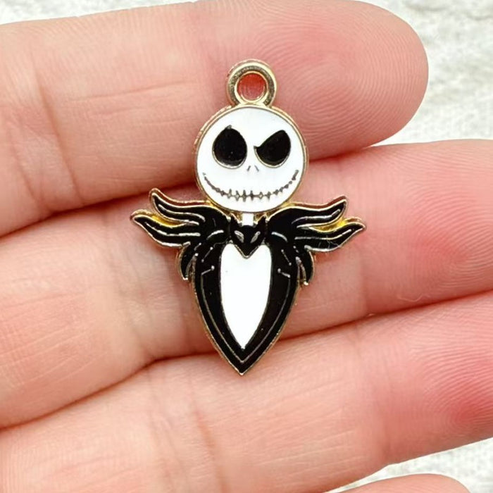 Wholesale 10pcs  Series DIY Festival Decorations Witch Pendant Tombstone Hair Tie Spray-Painted Pumpkin Hanging Ornament