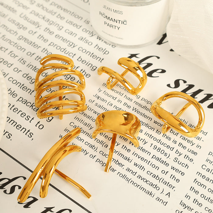 Wholesale Gold Plated Headwear Hairpin Hairpin Niche Sweet Cool Style Pony Tail Hair