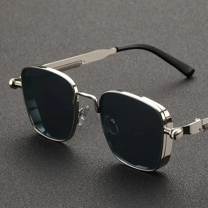 Wholesale Retro steampunk style metal square sunglasses sunglasses
