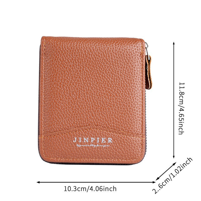 Wholesale Letter Print Men' s PU Leather Wallet Vertical Business Card Holder Everyday Office Gift Boutique Accessory