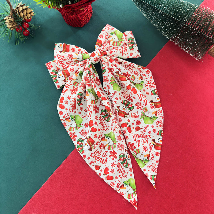 Wholesale Christmas gingerbread man bow hairpin  ribbon spring clip back of the head hairpin hair accessories