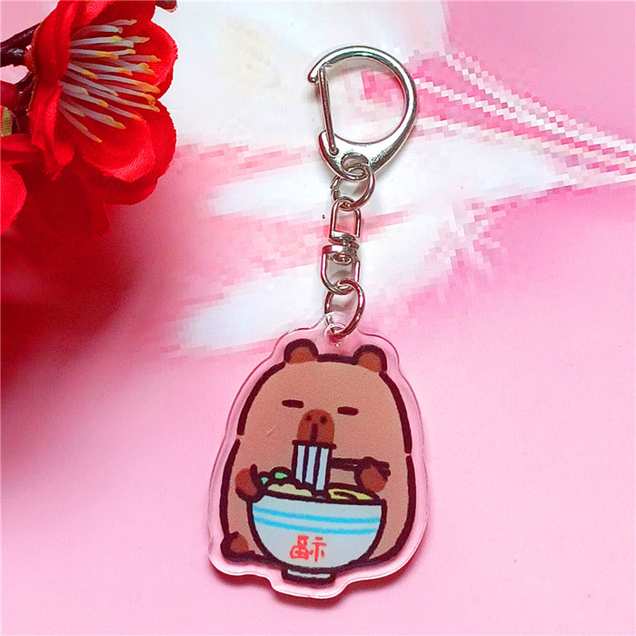 Wholesale Cartoon Keychain Acrylic Double-Sided Key Ring