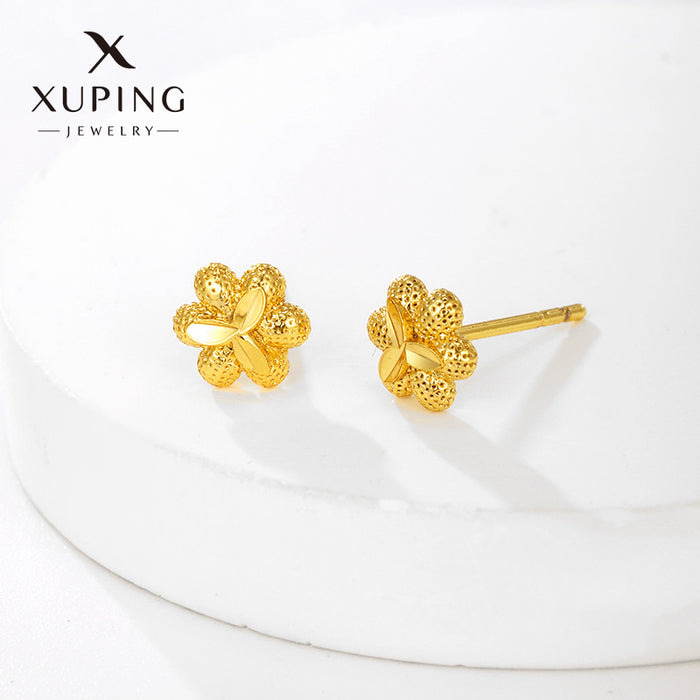 Wholesale Alloy Flower Simple and Compact Mini High-end Fashionable Earrings JDC-ES-XP005