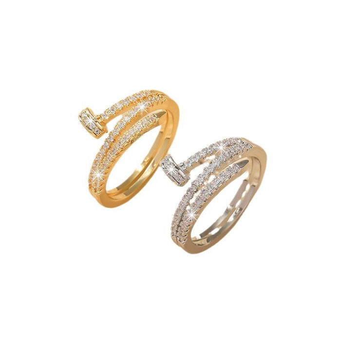 Wholesale Nail ring, female niche, high-end, light luxury, non fading index finger ring