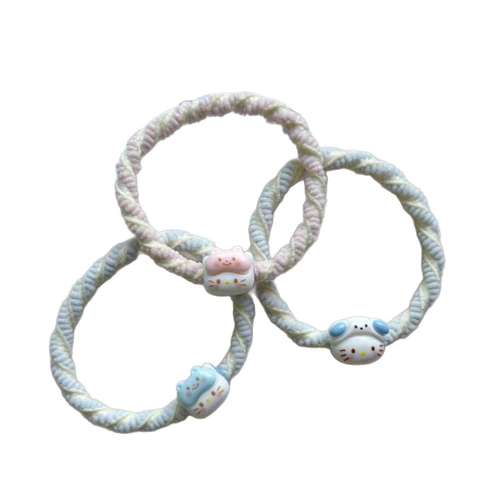 Wholesale Rubber Band Resin Headline Katie Hair Ring Couple Hair Accessories