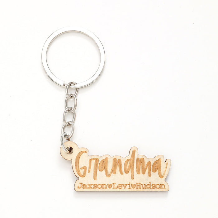 Wholesale Wooden Keychain Mother's Day JDC-KC-YiTian003