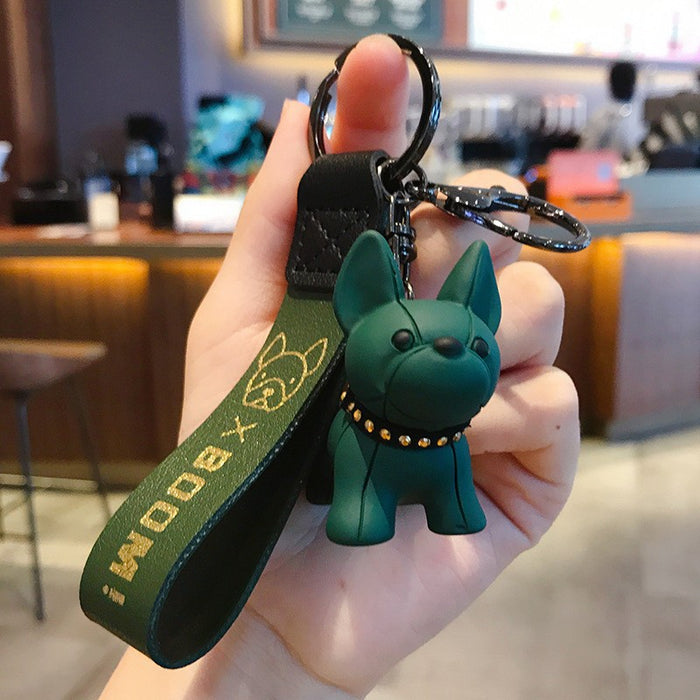 Wholesale Original Bulldog Keychain Cute Creative Resin Doll Keychain Bag Pendant