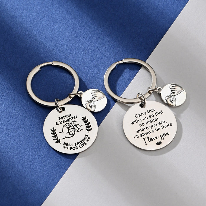 Wholesale Anniversary Stainless Steel Keychain JDC-KC-LinHeng003