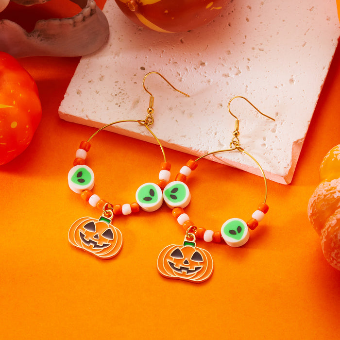 Wholesale  earrings for women fashion personality skull bat pumpkin ghost pendant  earrings