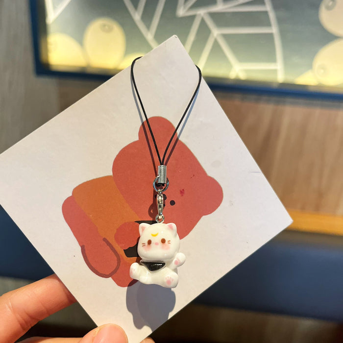 Wholesale New Cartoon Cute Kitten Phone Chain Keychain Student Girl Bag Pendant