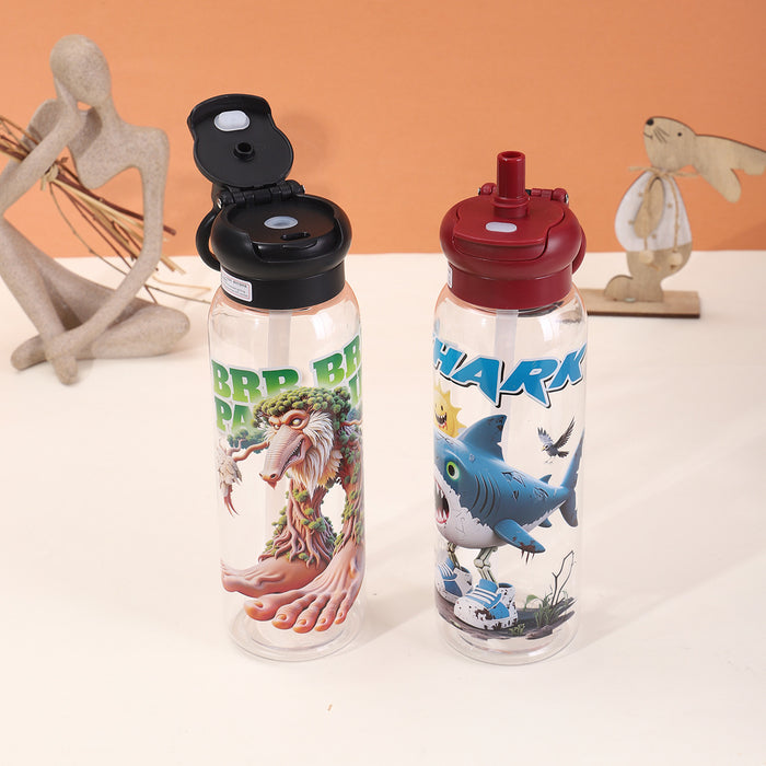 Wholesale Cute cartoon pattern plastic cups large capacity Tumblers