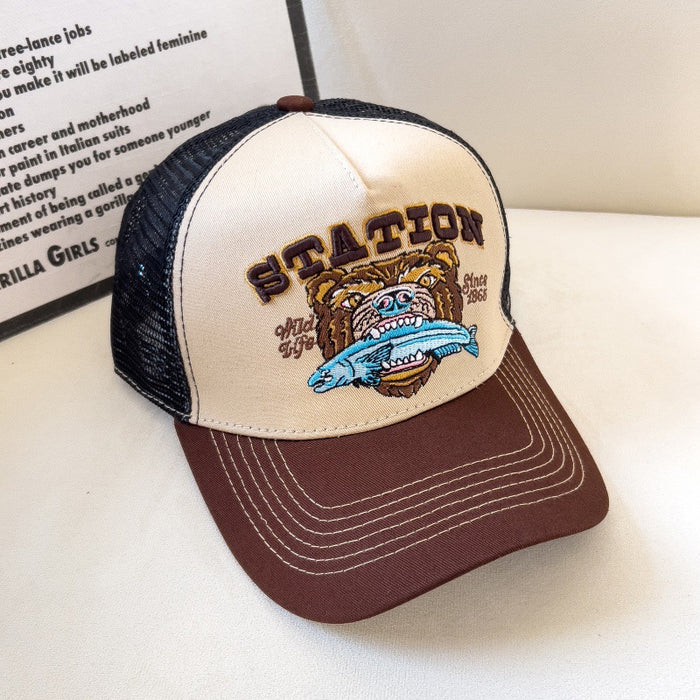 Wholesale Baseball Cap Hip-Hop Mesh Breathable Large Brim Peaked Cap for Adults