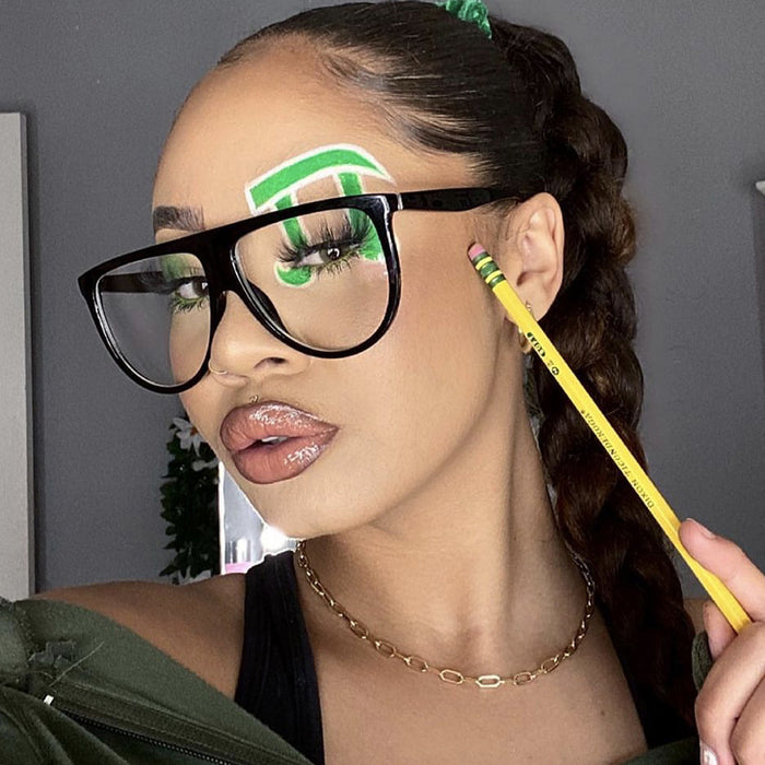 Wholesale Anti blue light internet celebrity large frame flat lens new glasses frame can be matched with myopia glasses frame