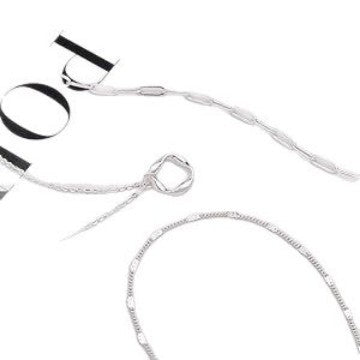 Wholesale Simple geometric necklace with circular hollow out, fashionable and high-end feeling, collarbone chain, layered accessory