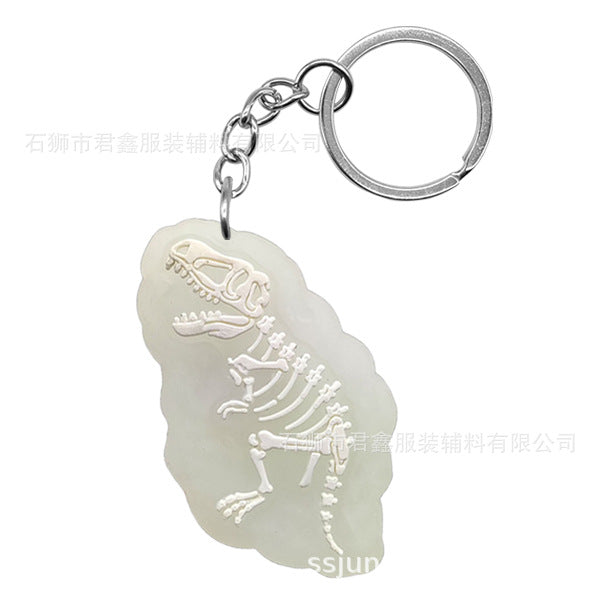 Wholesale Dinosaur Fossil Keychain  Pvc Luminous Keychain