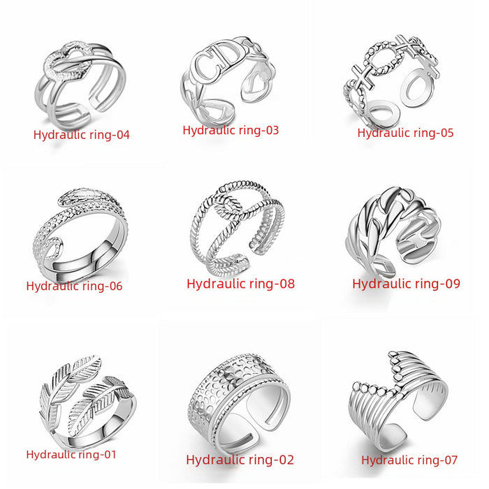 Wholesale Trendy, fashionable and versatile titanium steel ring men's open ring