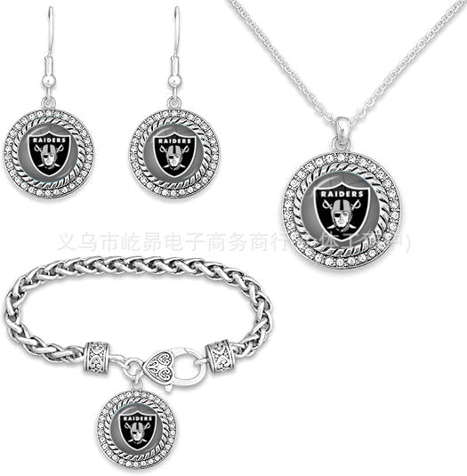 Wholesale Rugby Bracelet Necklace Earring Set