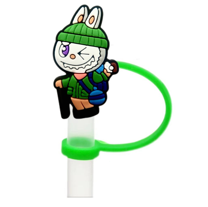 Wholesale 10pcs silicone suction pipe large diameter cartoon cute dust plug