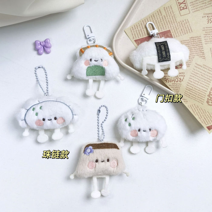 Wholesale Cute Cartoon Plush Doll Dumplings,  Buns,  Sushi Keychain Pendant,  Bag Pendant,  Gourmet Doll Pendant