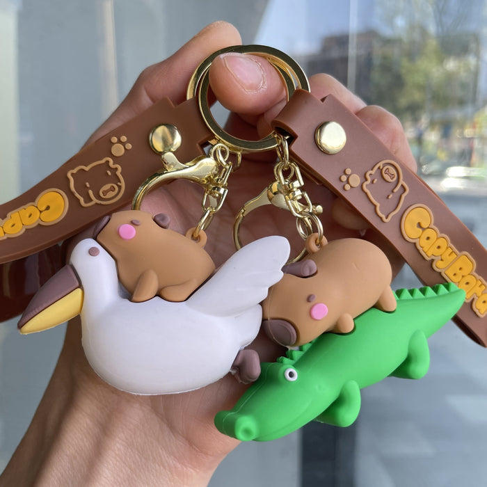 Wholesale Keychain Cute Dolphin Doll Bag Pendant Car Keychain Doll Machine Small Gift Wholesale