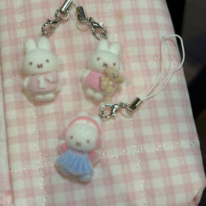 Wholesale Flocked Cat Phone Charm &  Keychain