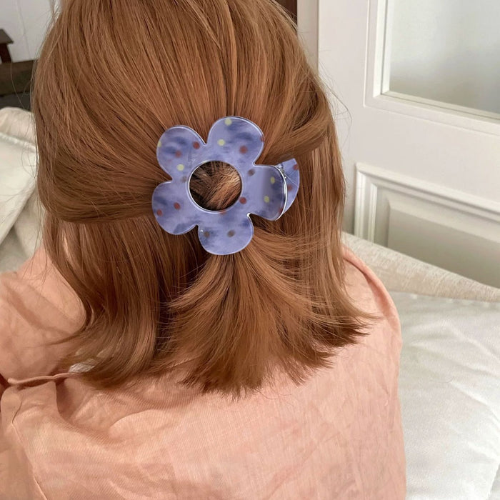 Wholesale Retro Striped Flower Hair Claw Clip Fashion Accessory for Everyday Styling Gift