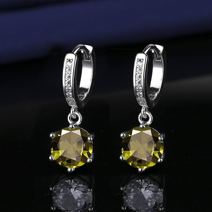 Wholesale Platinum Gold Tassel Earrings Six-Prong Imitation Moissanite Two Carat for Women Everyday Fashion Accessory